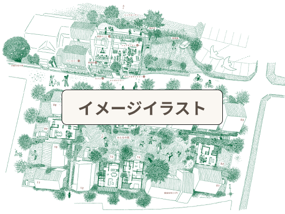 サクラノキテラスのイメージイラスト