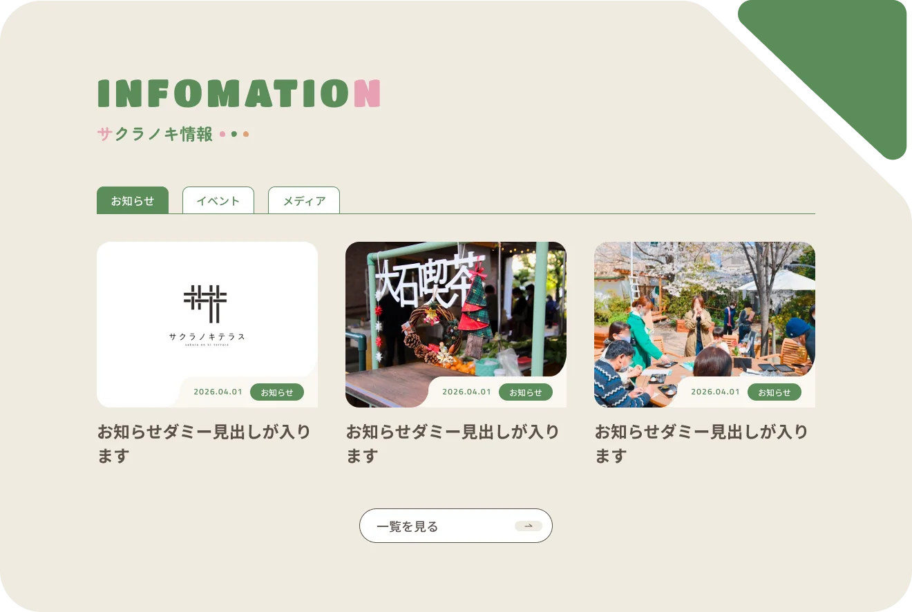 サクラノキテラス マルシェ出店のお問い合わせパネル